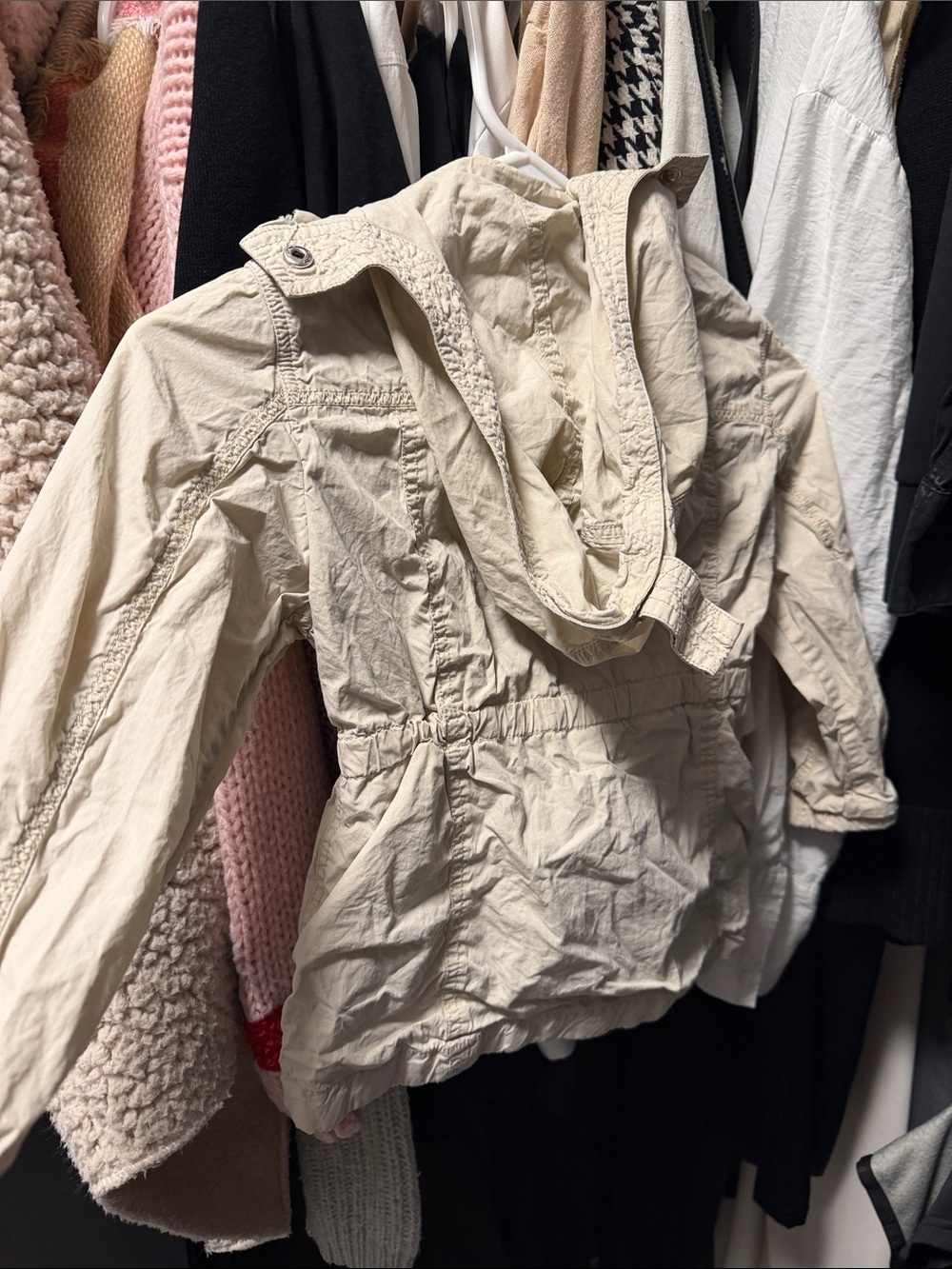 D&G Beige Hooded Utility Jacket with Cinch Waist - Picture 8 of 8